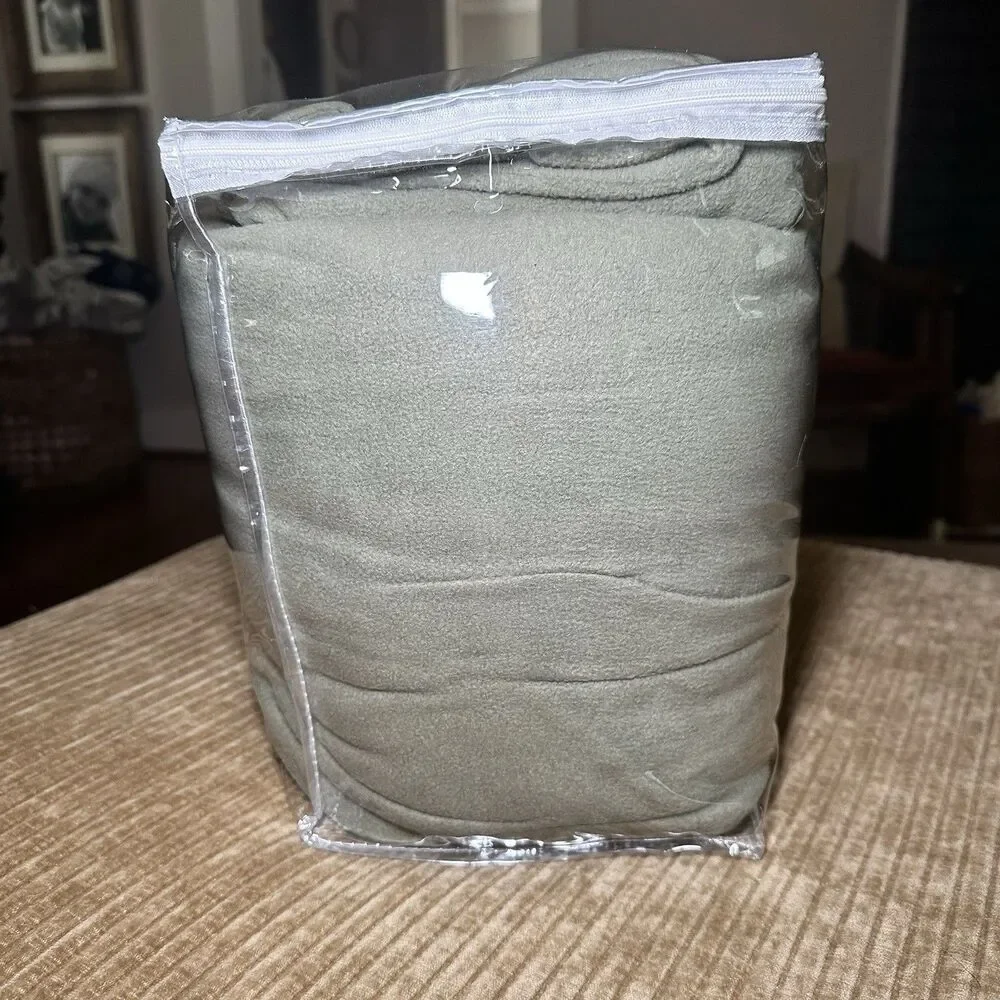 Berkshire Blanket & Home Co Polarfleece Sheets Queen Sage Green With Pillowcases
